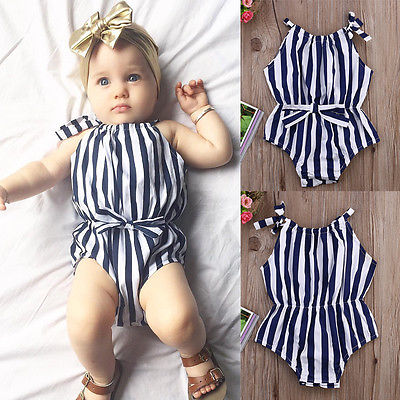 Striped Halter Outfit Onesies