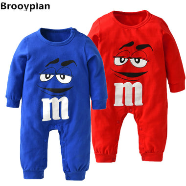 M&M Print Long Sleeve Comfy Onesies