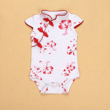 Baby Girl Floral Cheongsam Style Onesies