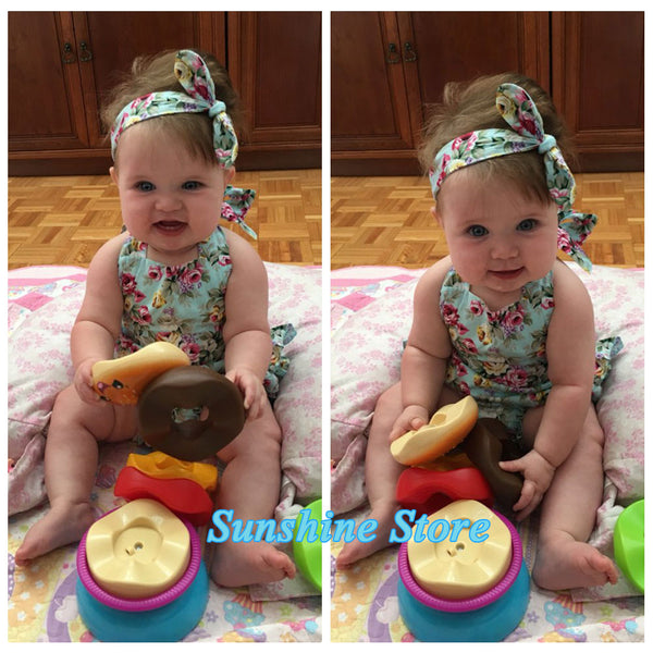 Vintage Floral Toddler Girl Onesies