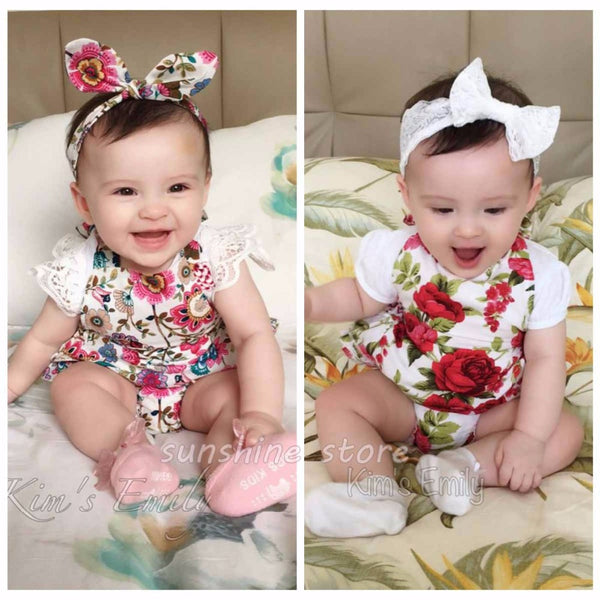 Vintage Floral Toddler Girl Onesies