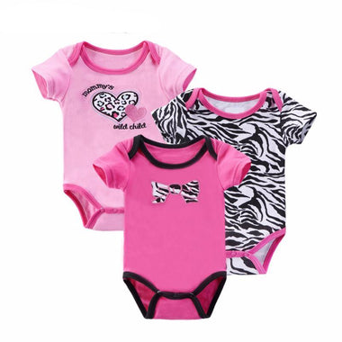 Short Sleeve Cotton Baby Onesies Set