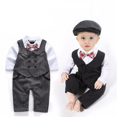 Striped Bow Tie Onesies