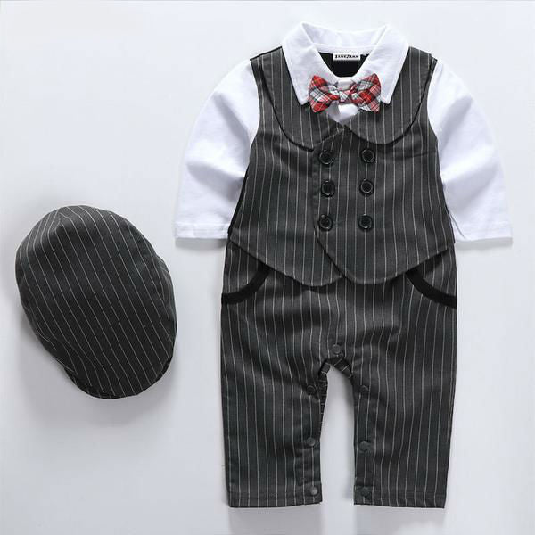 Striped Bow Tie Onesies