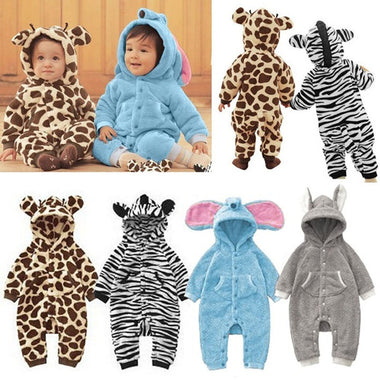 Mixed Animal Costume Hooded Onesie