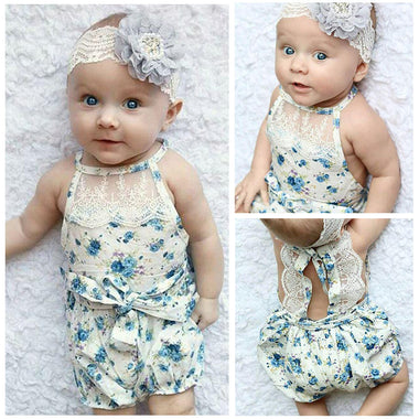 Floral Lace Baby Girl Onesies