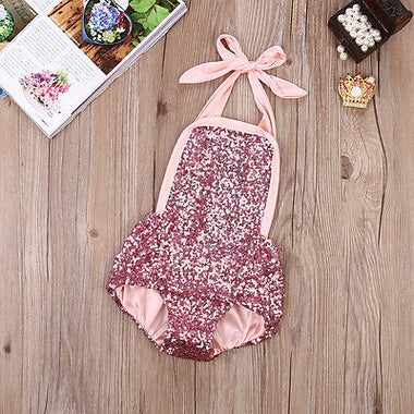 Sequins Halter Tutu Onesies