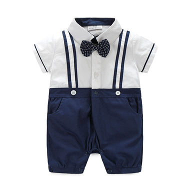 Baby Boy Gentleman Bow-tie Romper