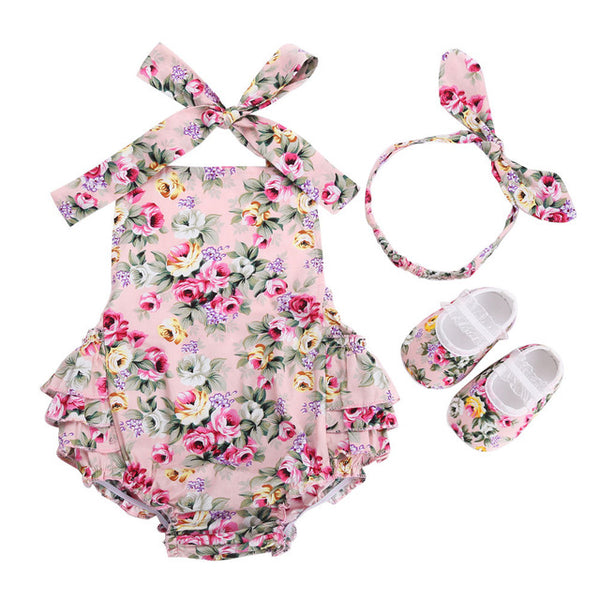 Vintage Floral Toddler Girl Onesies