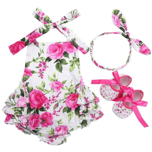 Vintage Floral Toddler Girl Onesies