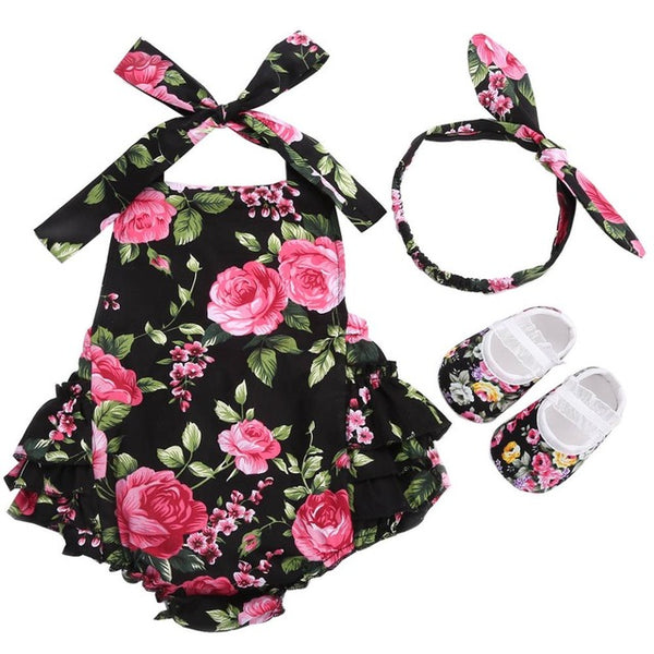 Vintage Floral Toddler Girl Onesies