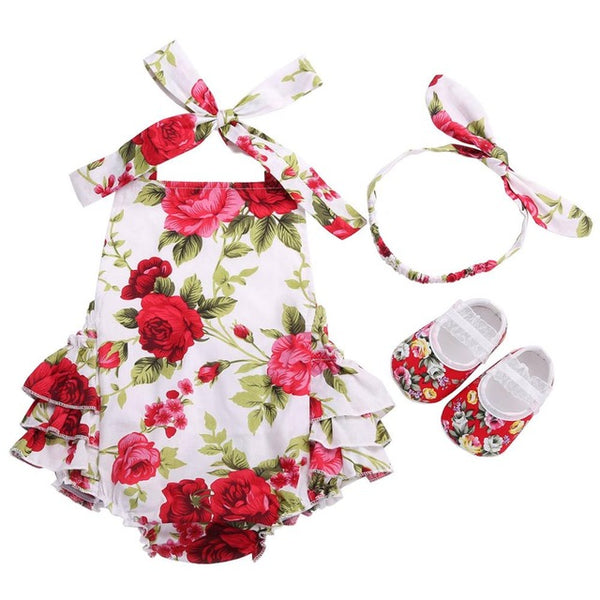 Vintage Floral Toddler Girl Onesies