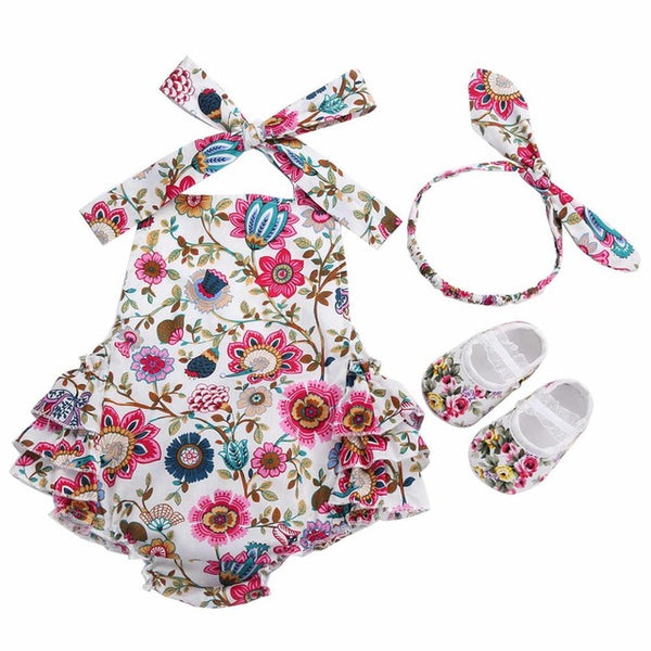 Vintage Floral Toddler Girl Onesies