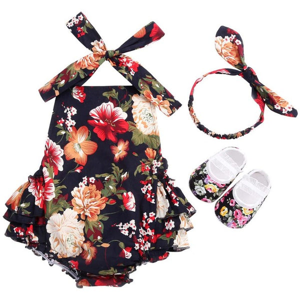 Vintage Floral Toddler Girl Onesies